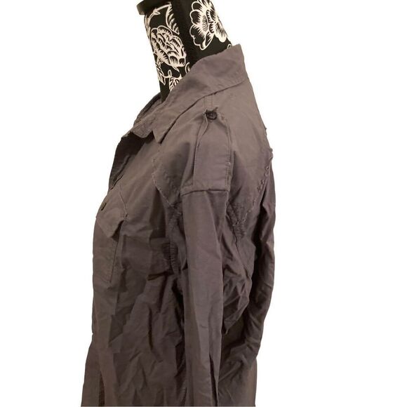 Buckle Black Long Sleeve Button Up Formal Casual - Picture 4 of 6